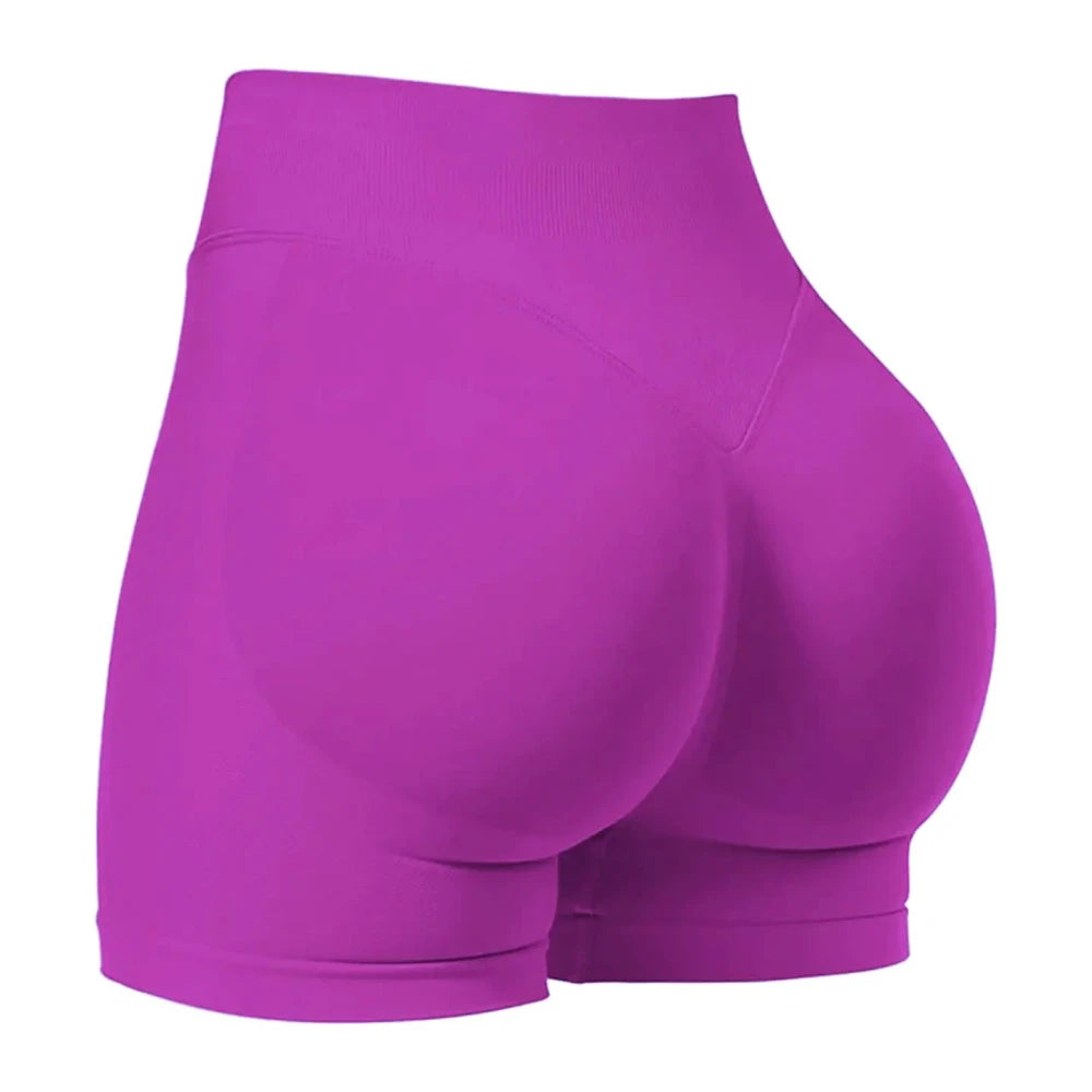 High Stretch Peach Hip Yoga Shorts