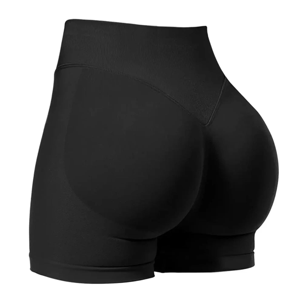 High Stretch Peach Hip Yoga Shorts