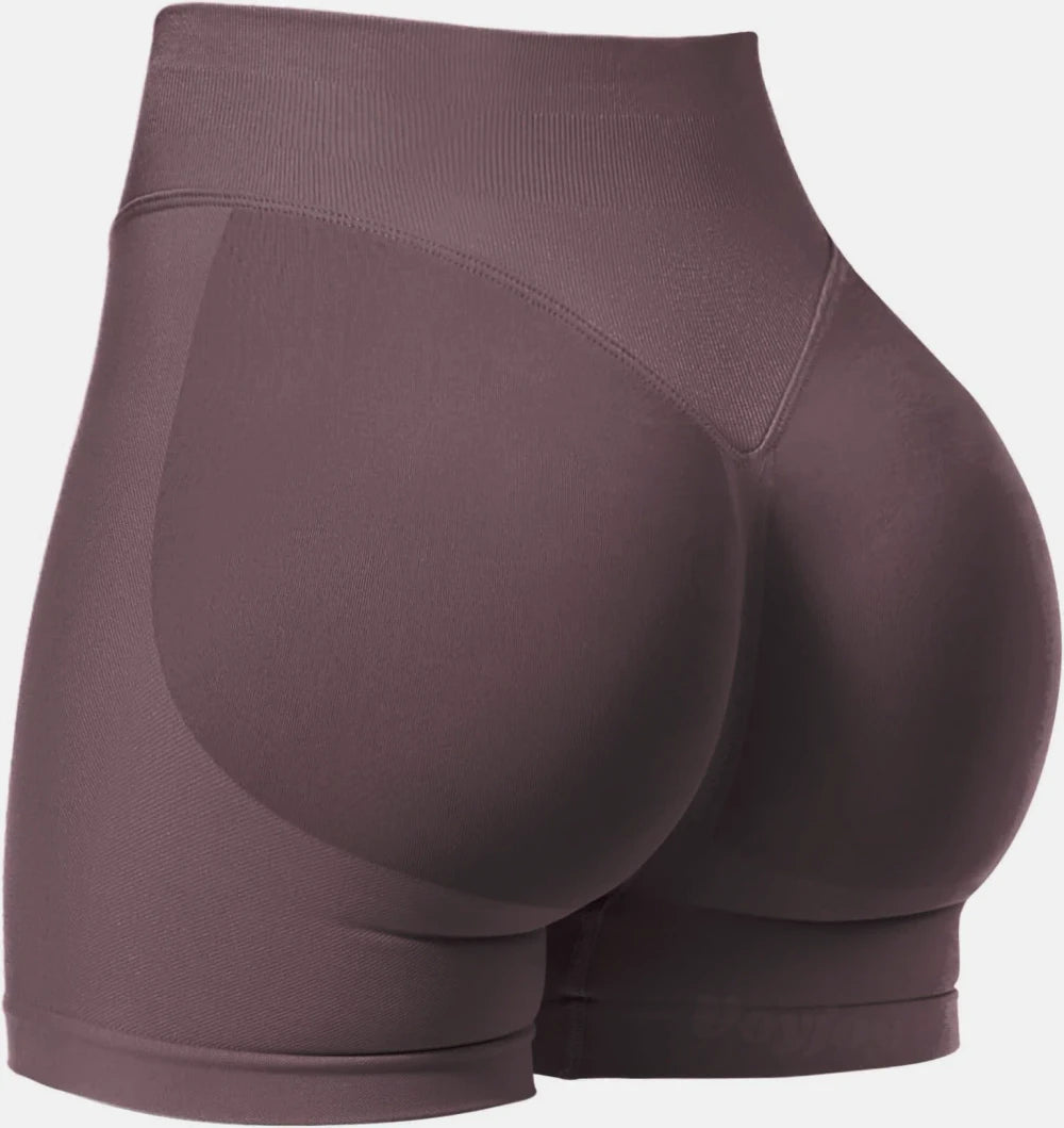 High Stretch Peach Hip Yoga Shorts