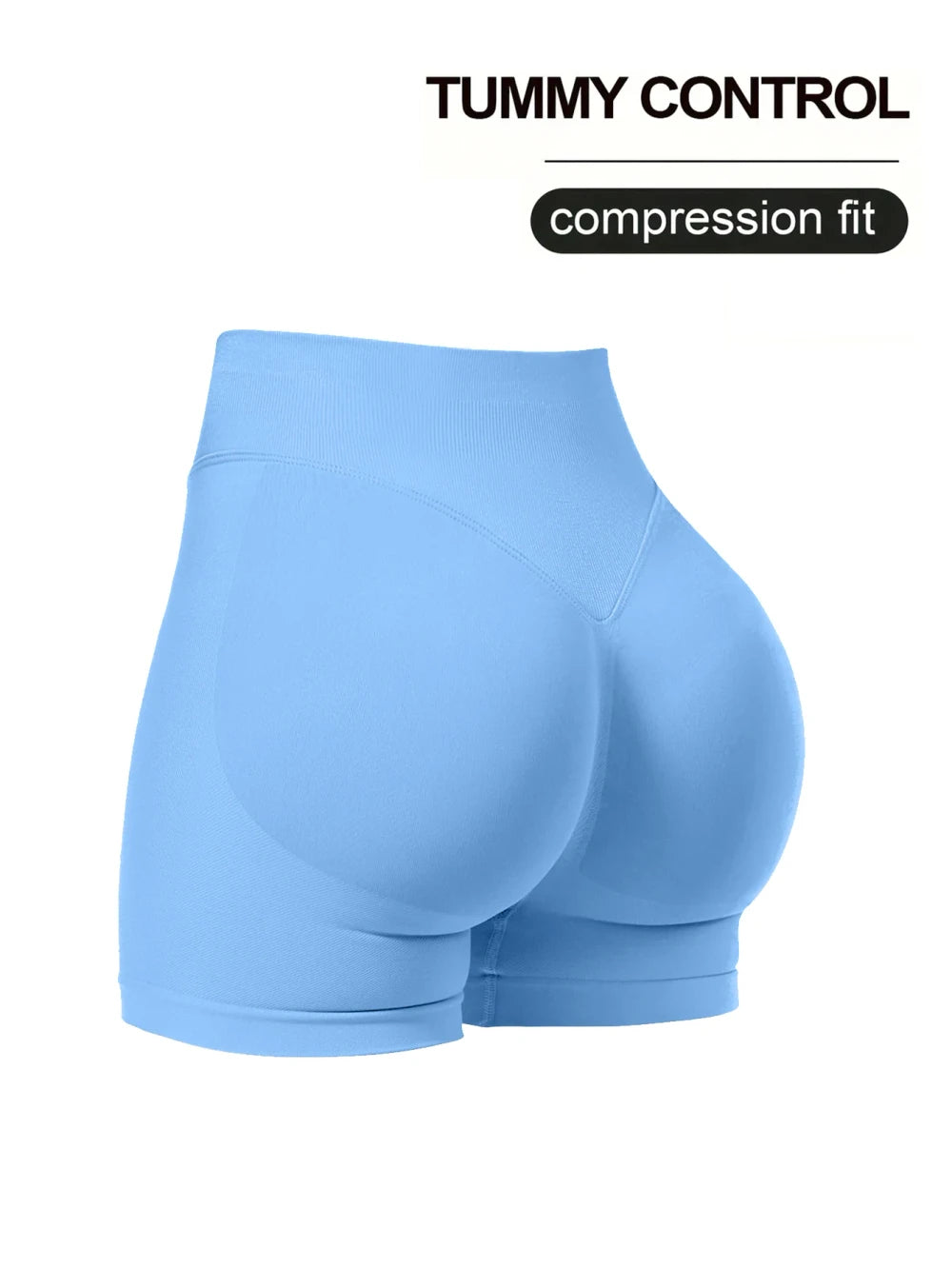 High Stretch Peach Hip Yoga Shorts