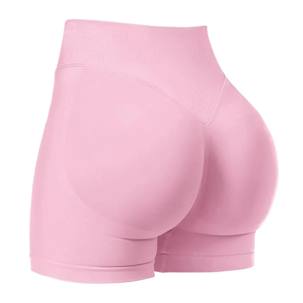 High Stretch Peach Hip Yoga Shorts