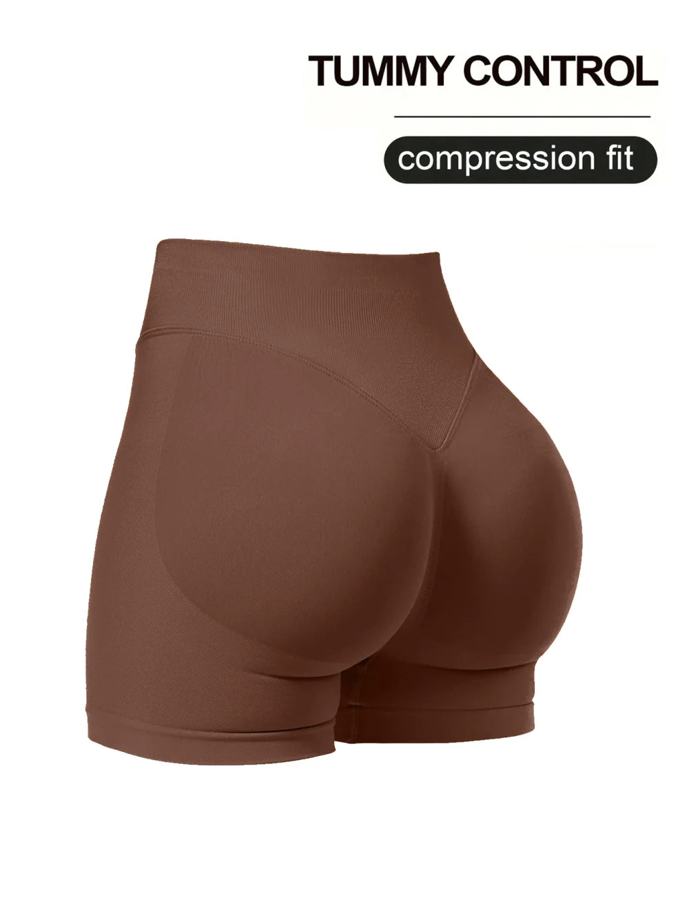 High Stretch Peach Hip Yoga Shorts