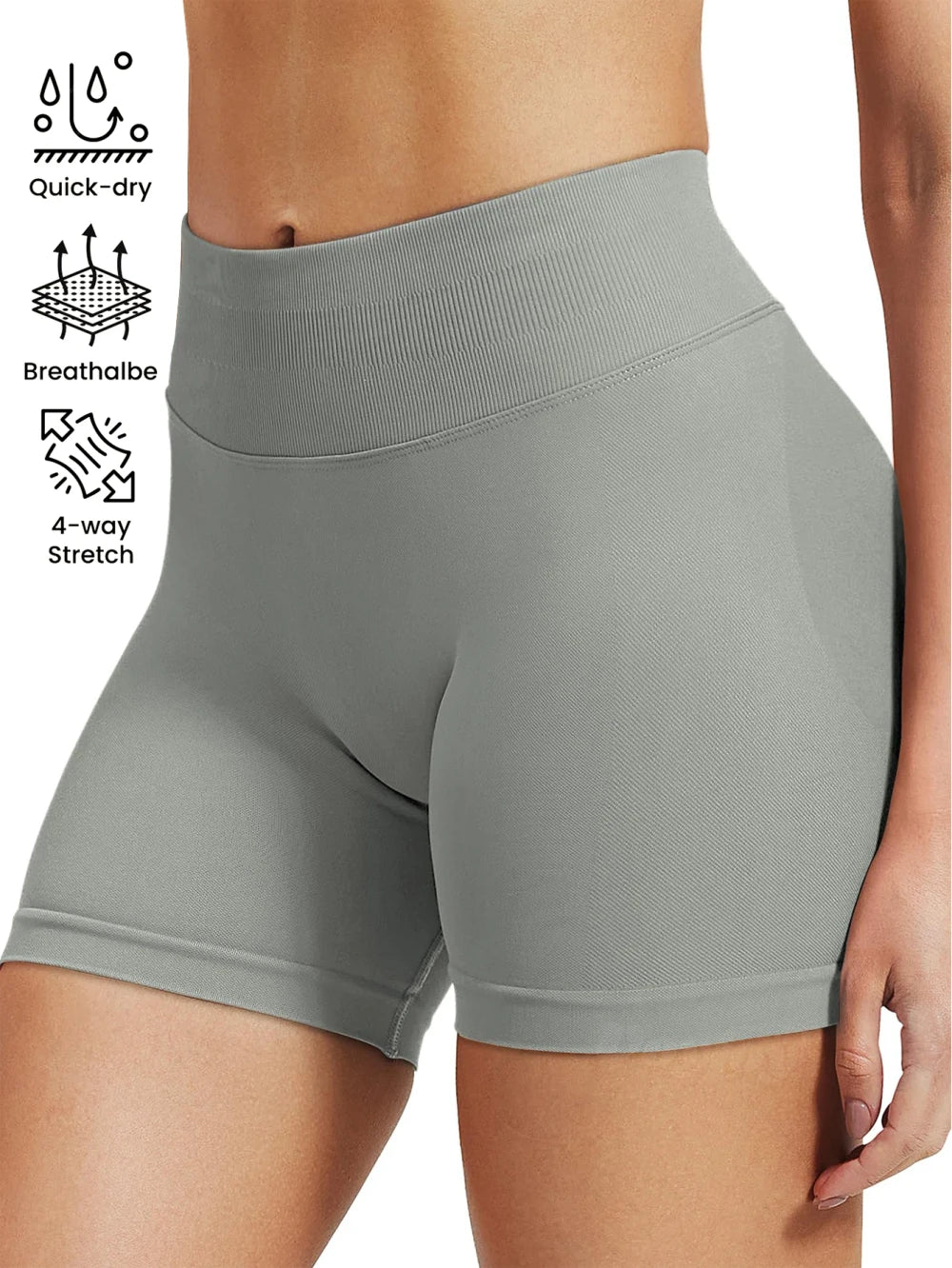 High Stretch Peach Hip Yoga Shorts