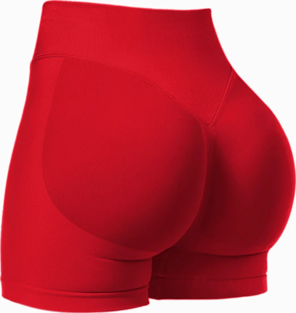 High Stretch Peach Hip Yoga Shorts